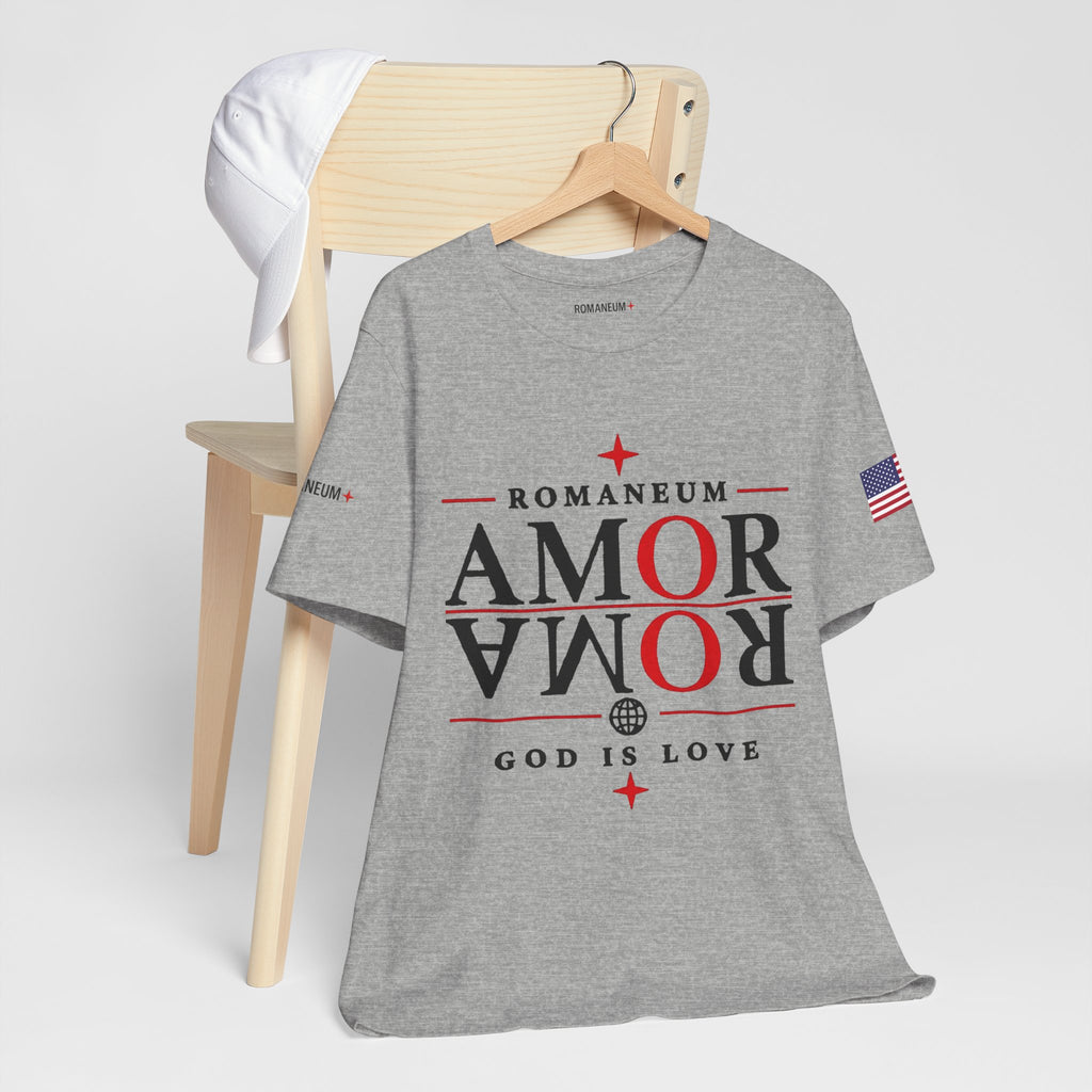 Romaneum 'AMOR/ROMA' God Is Love Graphic Tee