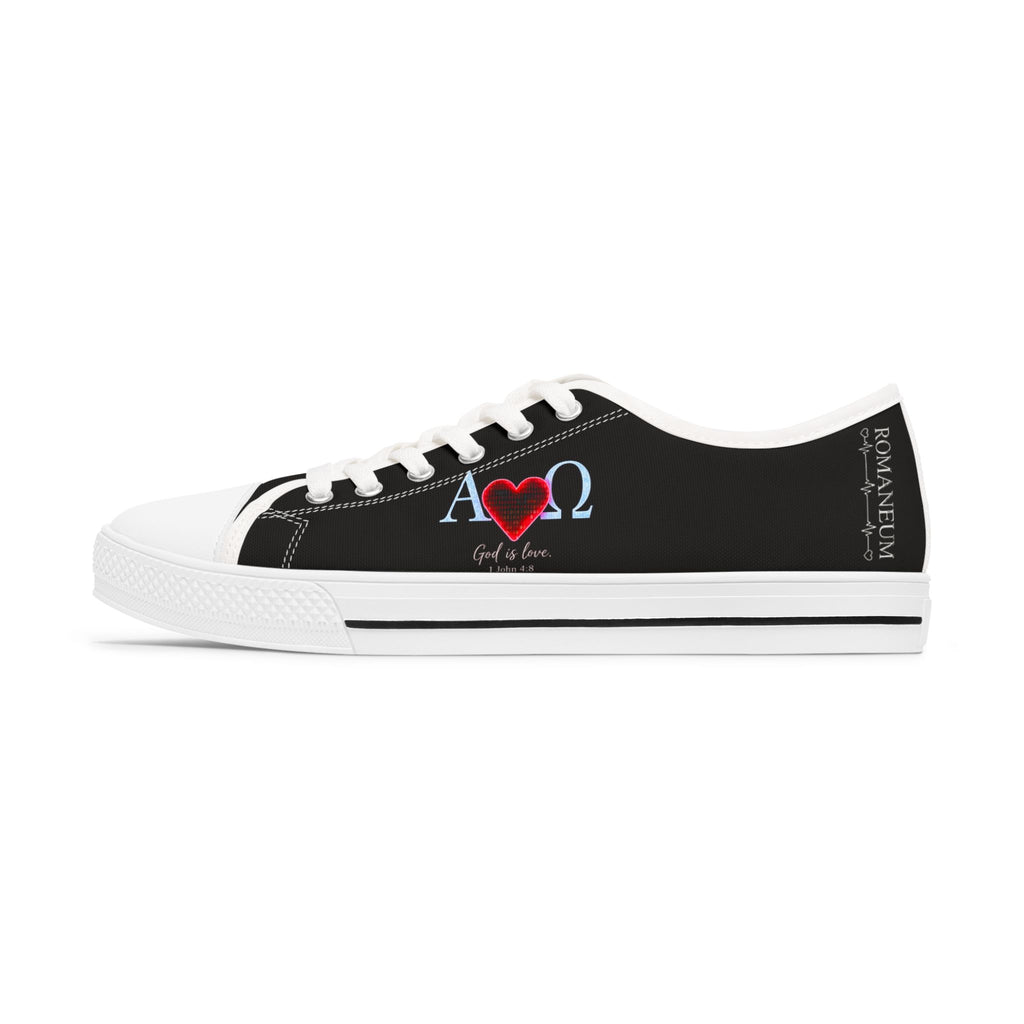 Alpha Omega Heart Sneakers | Christian Faith Low Top Shoes
