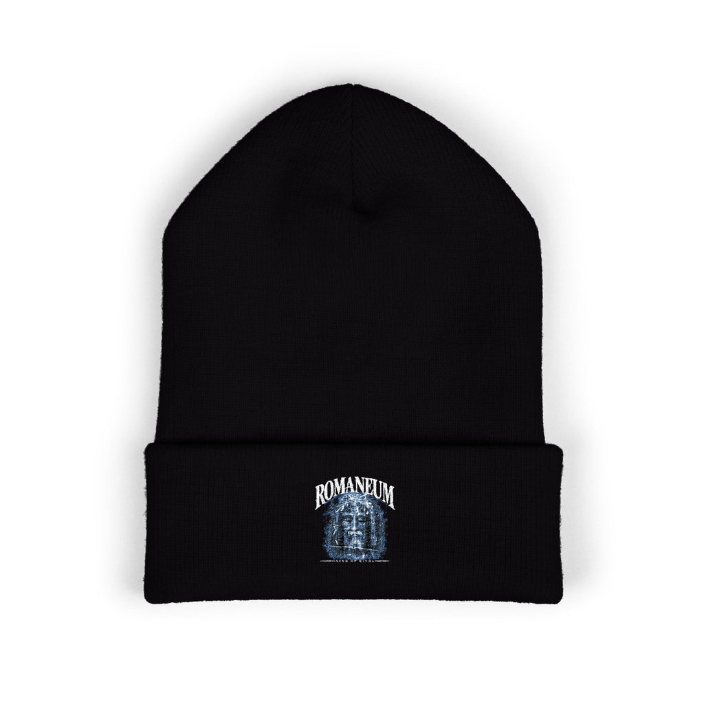 Embroidered 'ROMANEUM' Classic Cuffed Beanie —  Knit Cap
