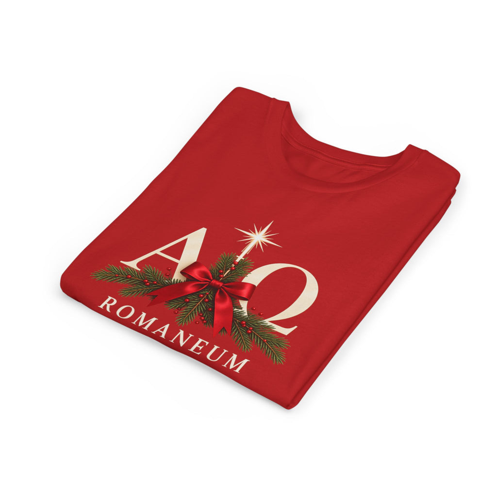Youth Tee — Romaneum Alpha Omega Christmas Design