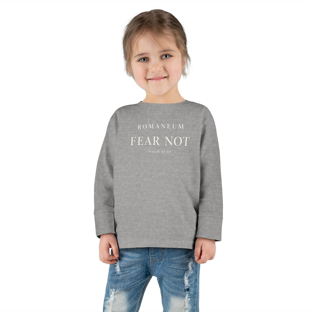 Toddler Long Sleeve Tee — 'Fear Not' Minimal Tee