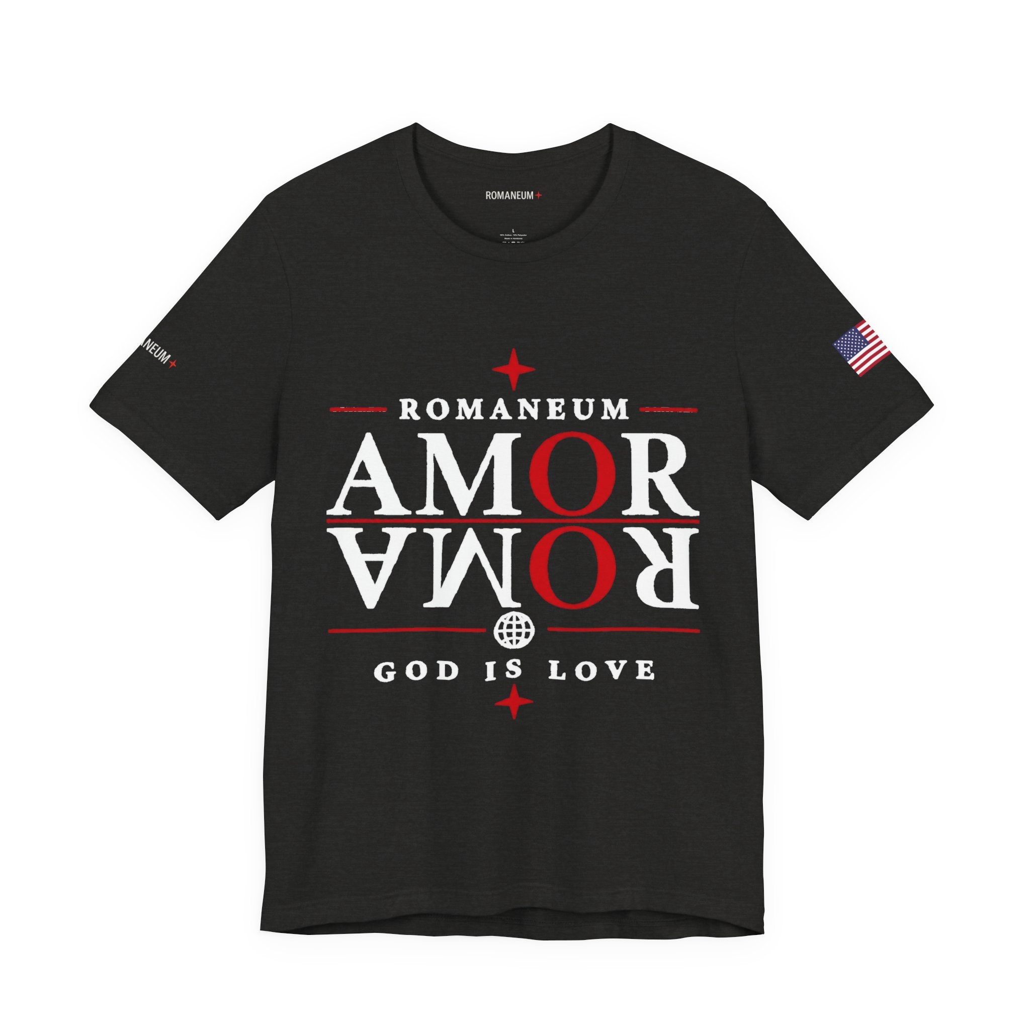 Romaneum 'AMOR/ROMA' God Is Love Graphic Tee