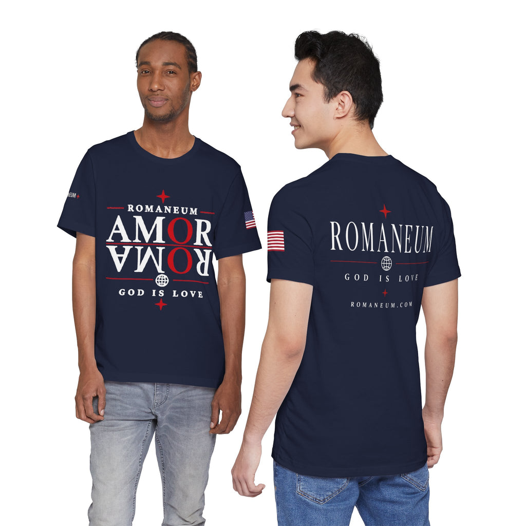 Romaneum 'AMOR/ROMA' God Is Love Graphic Tee