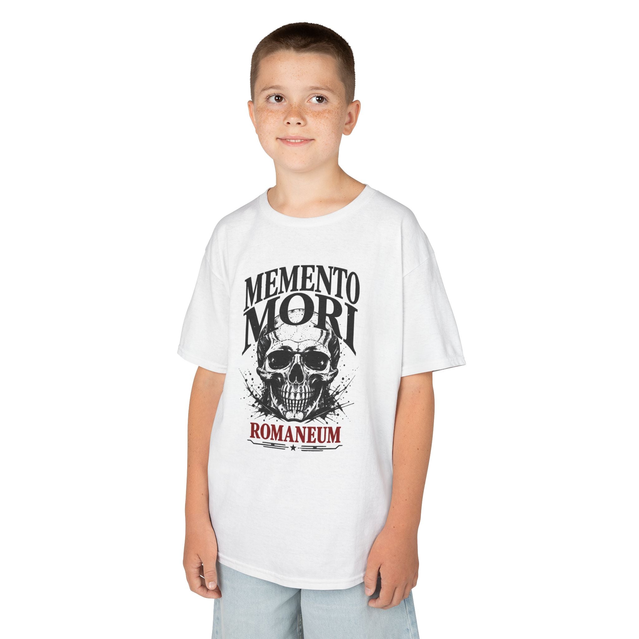 Kids T-Shirt — "Memento Mori" Skull Romaneum Tee