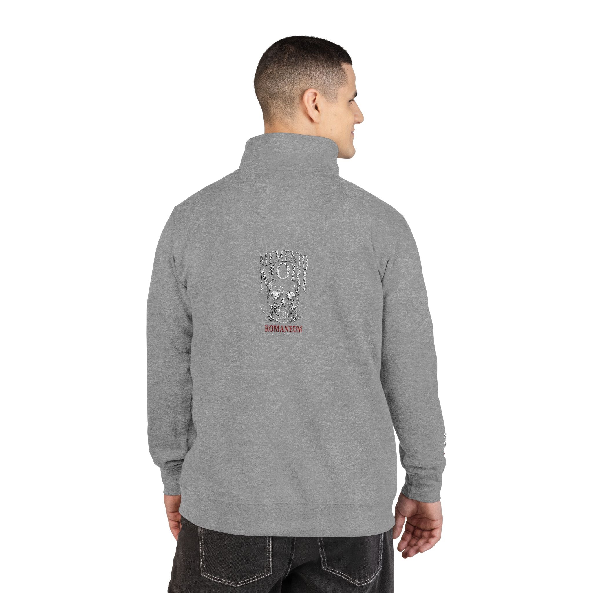 Embroidered Floral Skull Fleece Pullover
