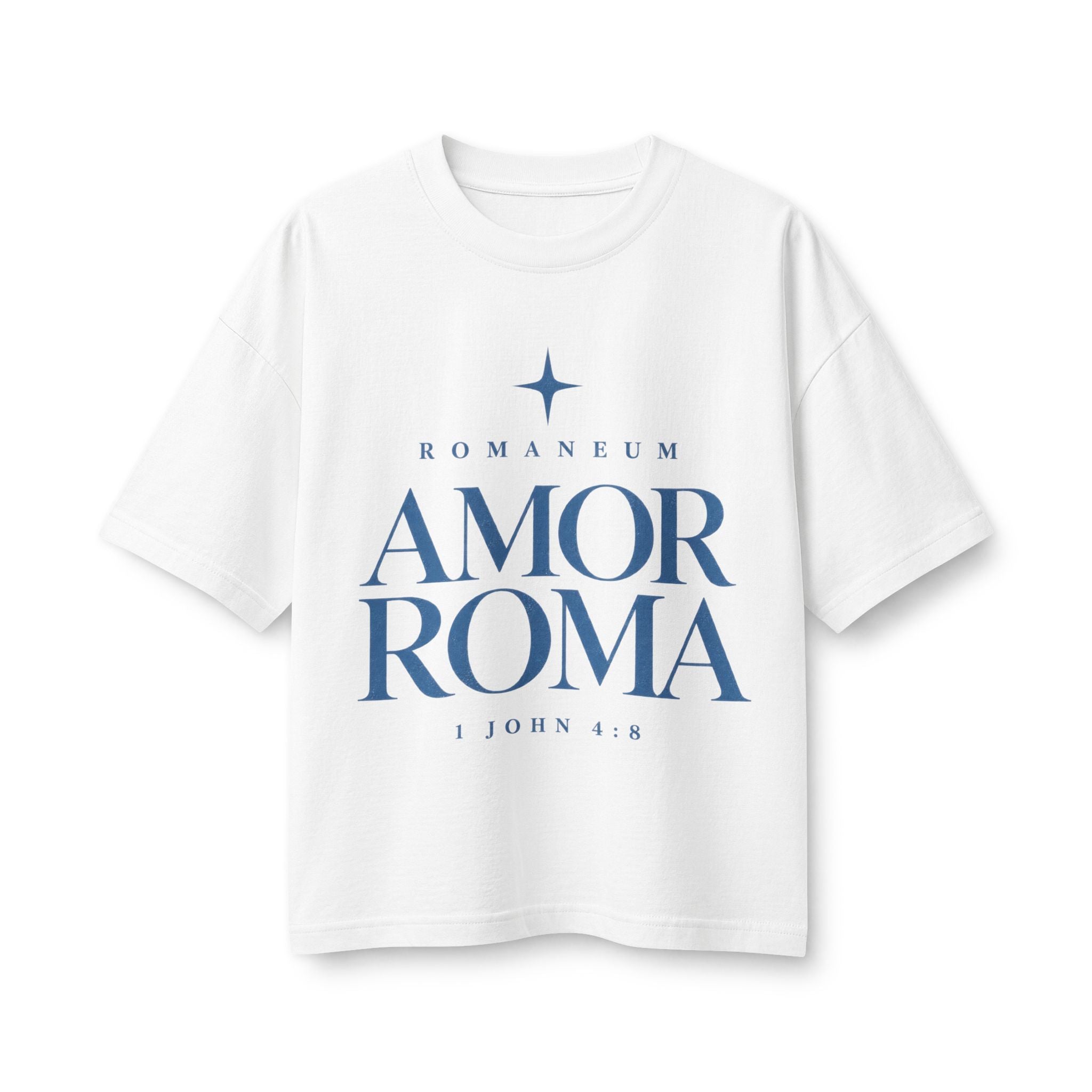 Amor Roma Christian Tee — "Above" Cloud Back Graphic