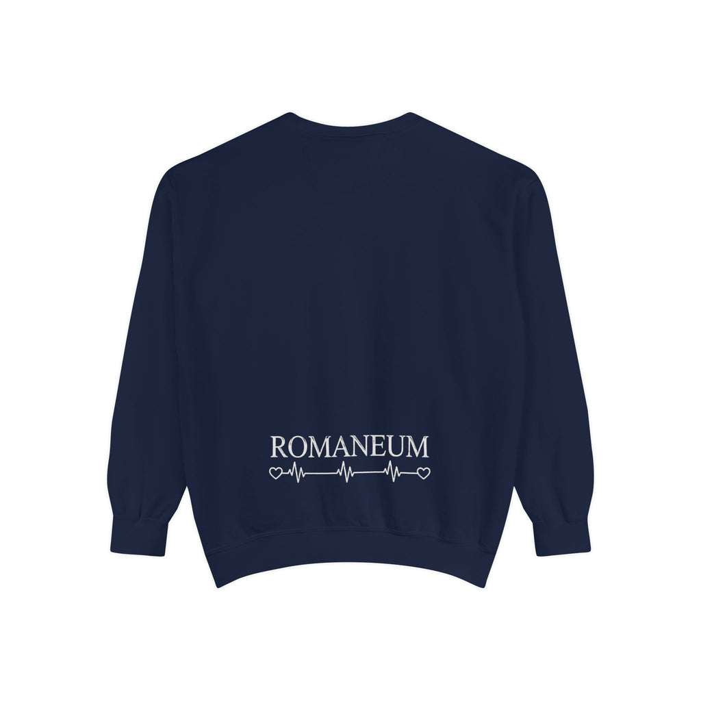 Alpha Omega Heart design sweatshirt | God is Love 1 John 4:8 RomanEum