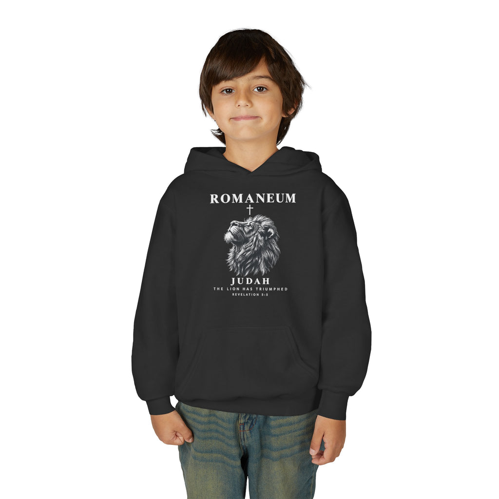Romaneum Judah Lion Hoodie — Youth Graphic Sweatshirt