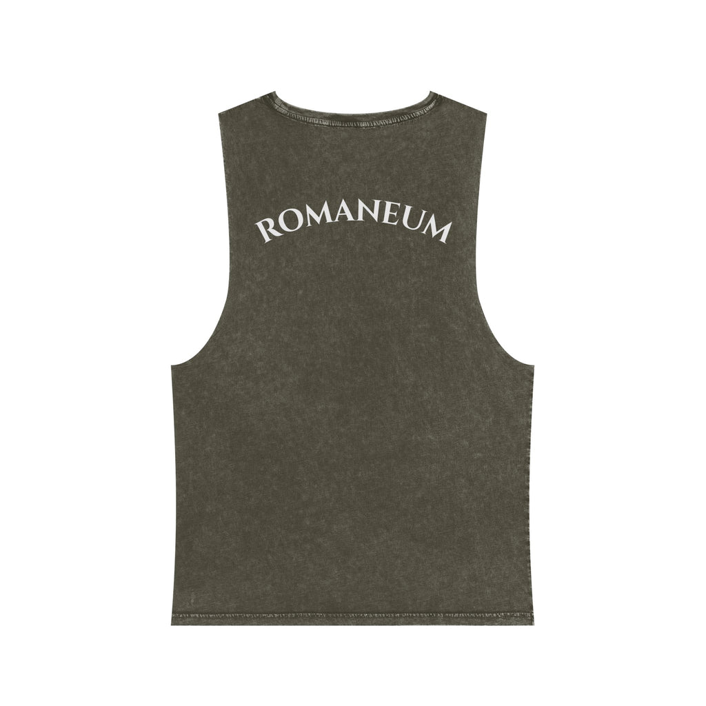 Romanеum USA Stonewash Tank — Vintage American Flag Muscle Tee
