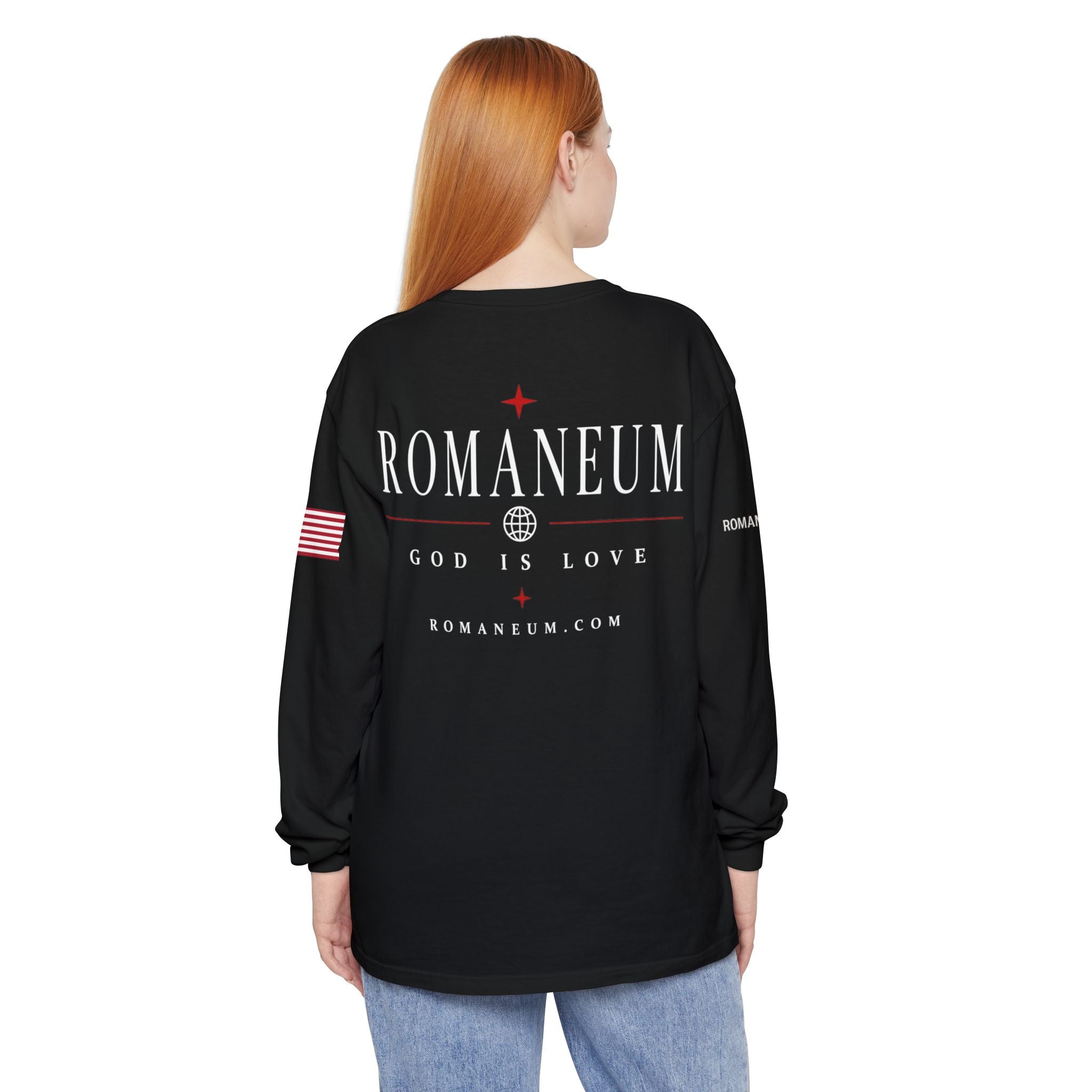 Romaneum "AMOR/ROMA" Long Sleeve Tee — God Is Love Graphic Shirt