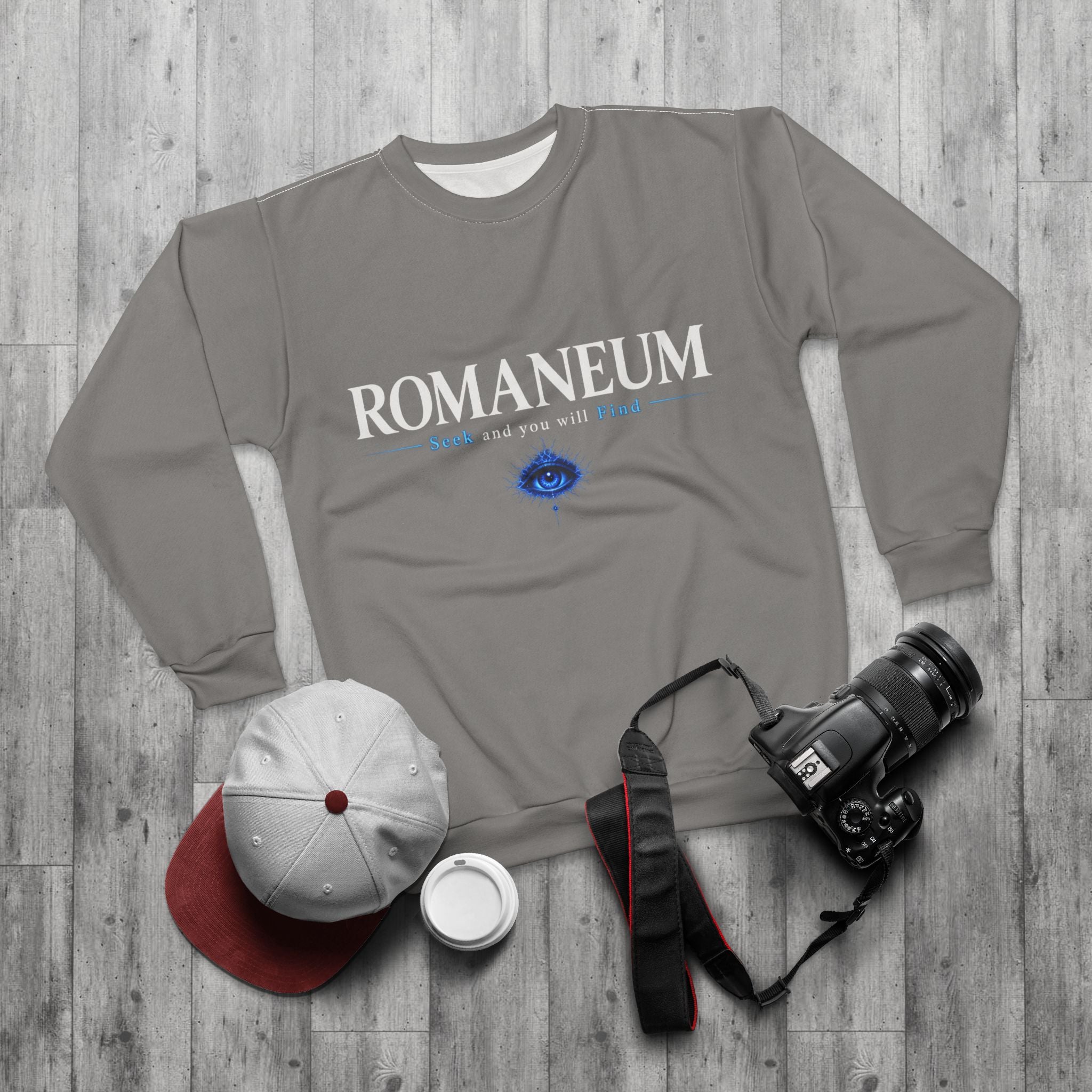 Romaneum Crewneck Sweatshirt — "Romaneum and you will" Graphic Pullover