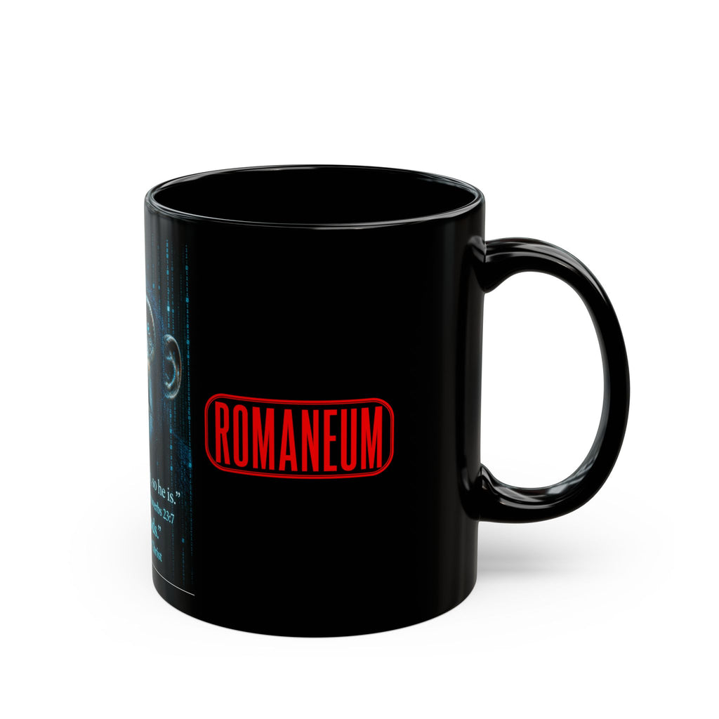 Romanæum Chimp Faith Mug — "As man thinketh... You are gods."