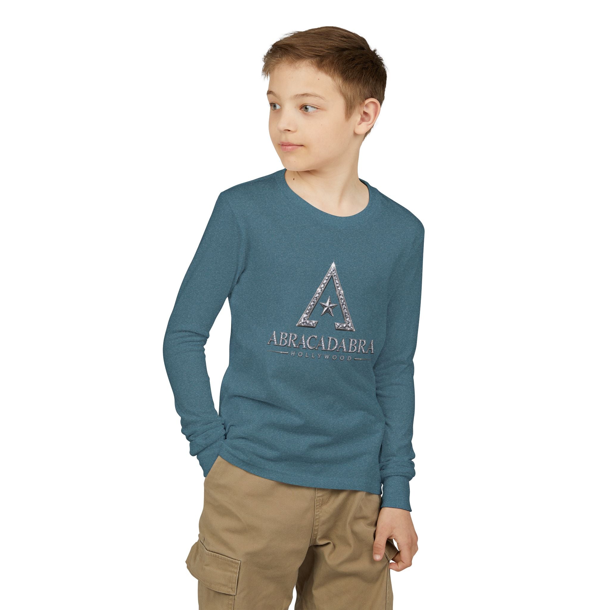 Youth Long Sleeve Tee — 'Abracadabra' Sparkle Magic Graphic