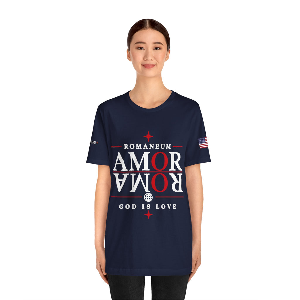 Romaneum 'AMOR/ROMA' God Is Love Graphic Tee