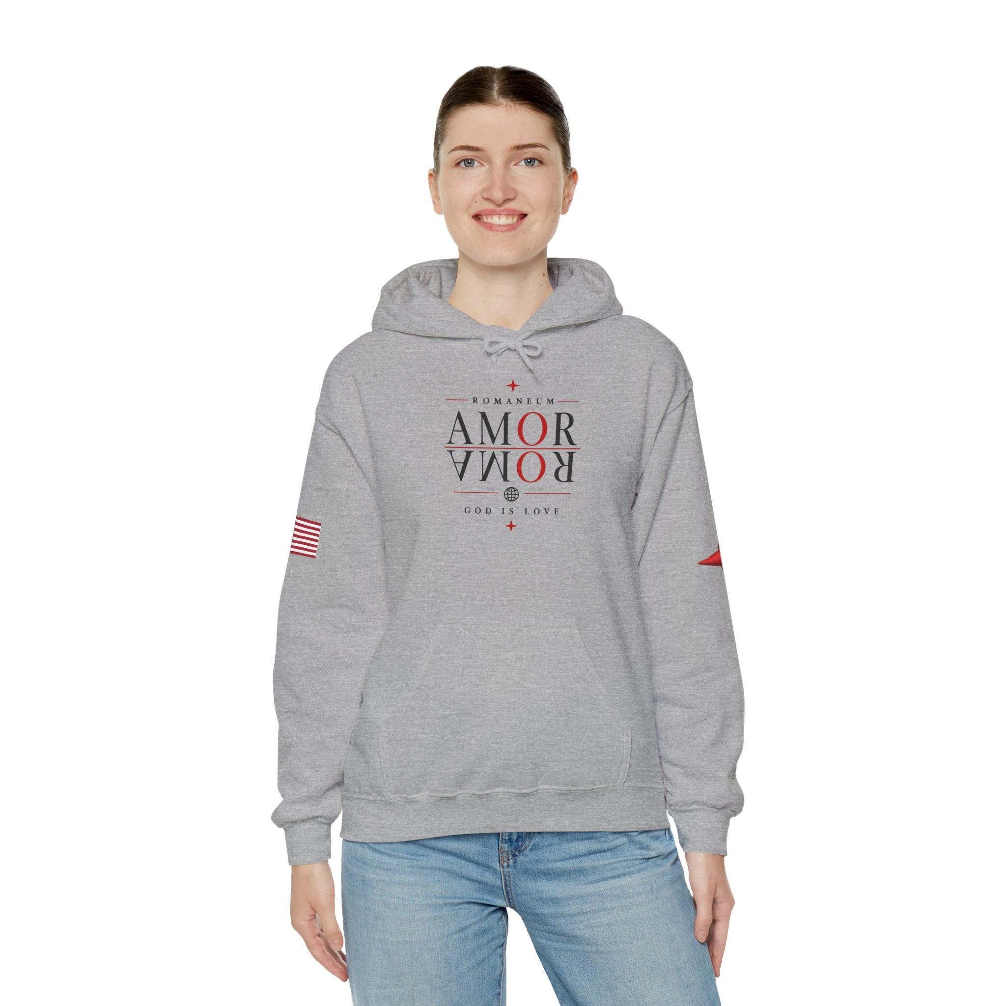 Romaneum ‘Amor’ Hoodie — God Is Love Graphic Sweatshirt