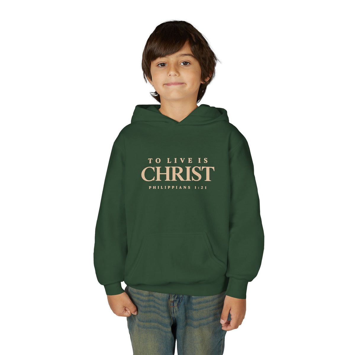 Youth Hoodie — To Live Is Christ / God Is Love Sweatshirt