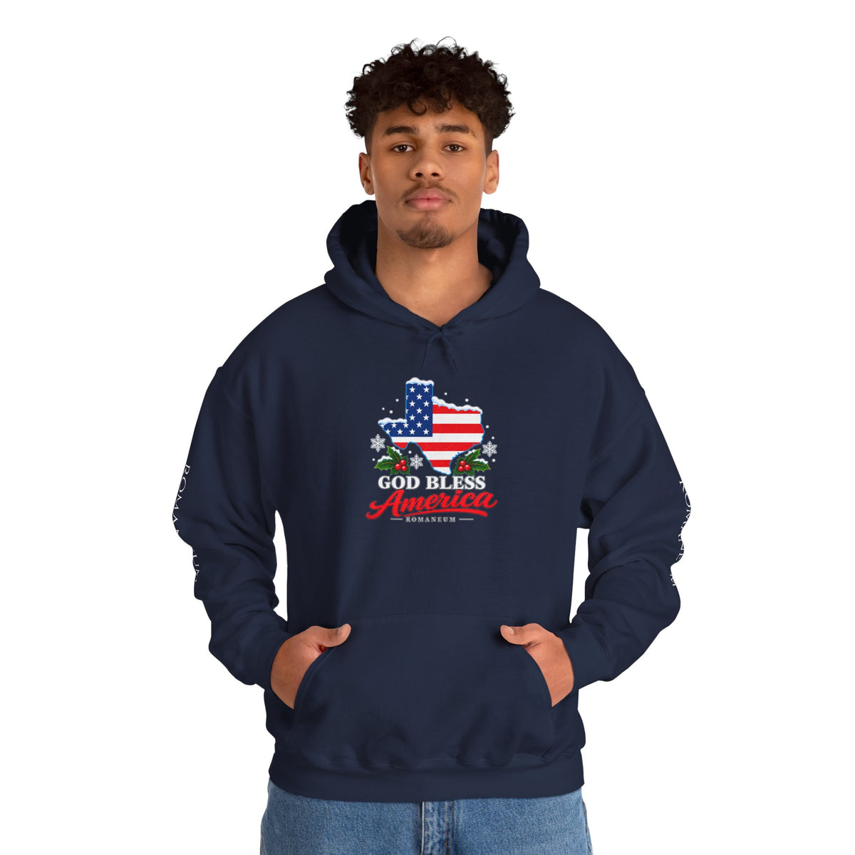 American Flag Texas Hoodie — God Bless America Patriotic Pullover