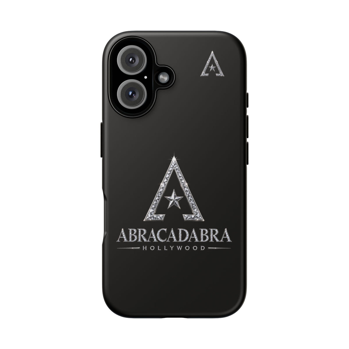 Abracadabra Hollywood Black Gloss Phone Case — Sparkle Logo Tough Case