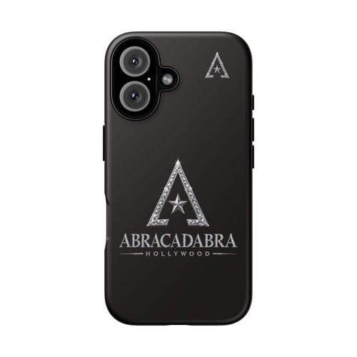 Abracadabra Hollywood Black Gloss Phone Case — Sparkle Logo Tough Case