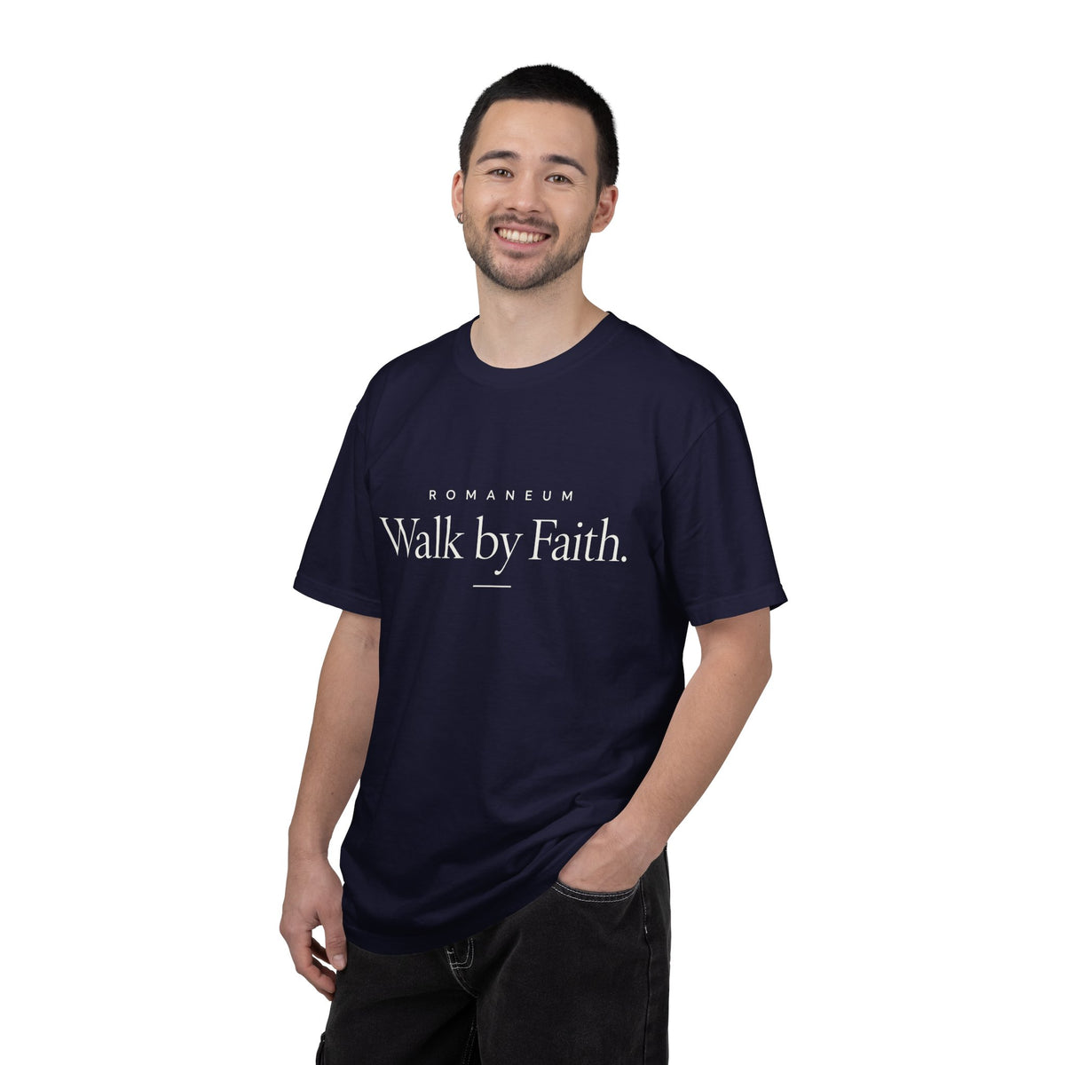 Walk by Faith T-Shirt — Romanum Inspirational Faith Tee