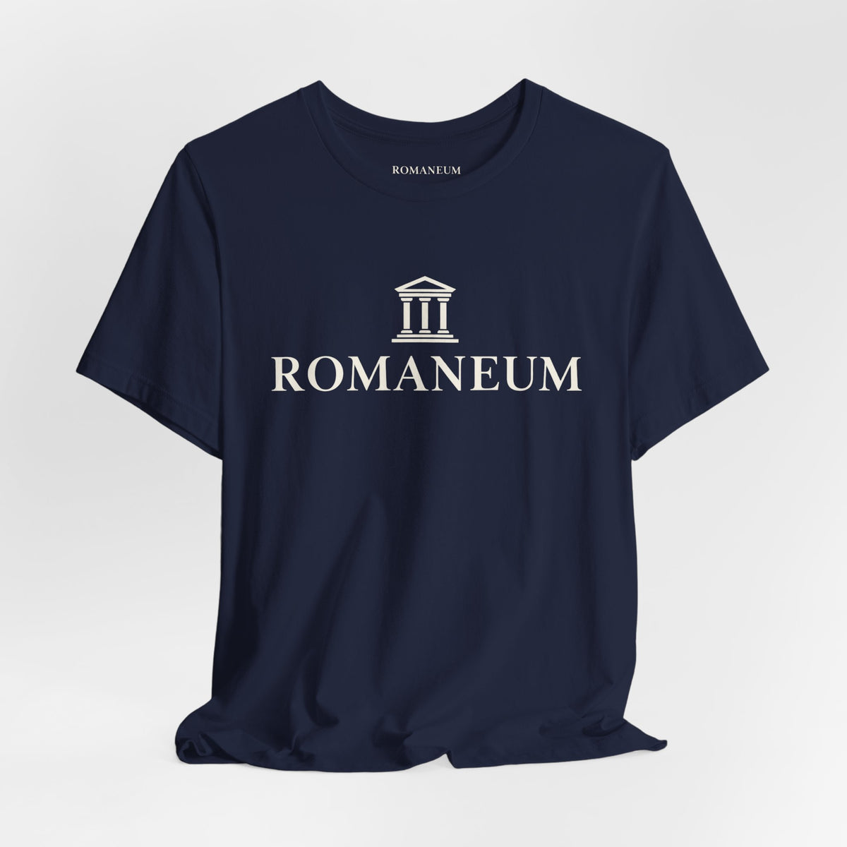Romaneum Classic Logo T‑Shirt — Minimal Roman Architecture Tee