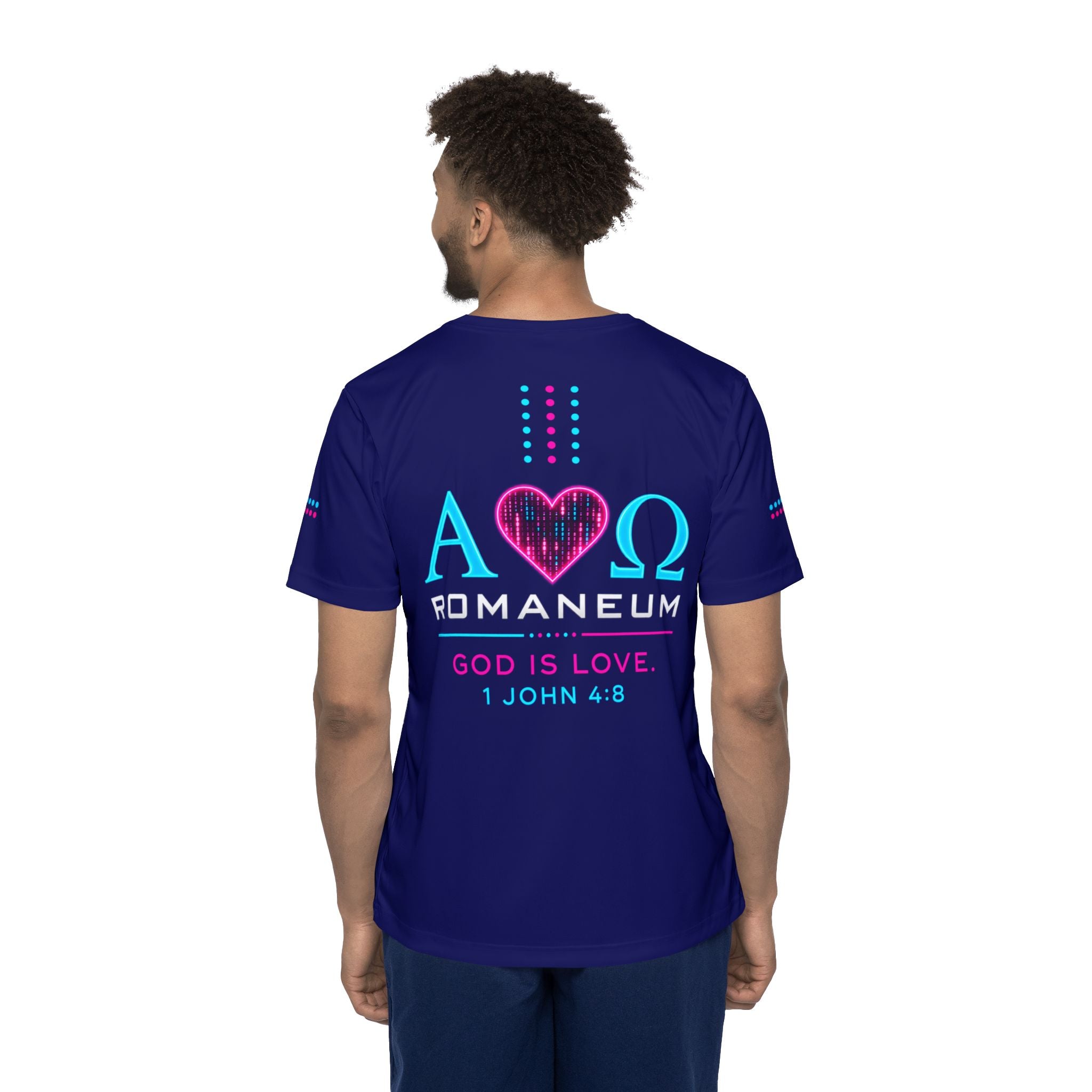Men's Sports Jersey – Romaneum Alpha Omega 'God Is Love' Athletic Tee (1 John 4:8)
