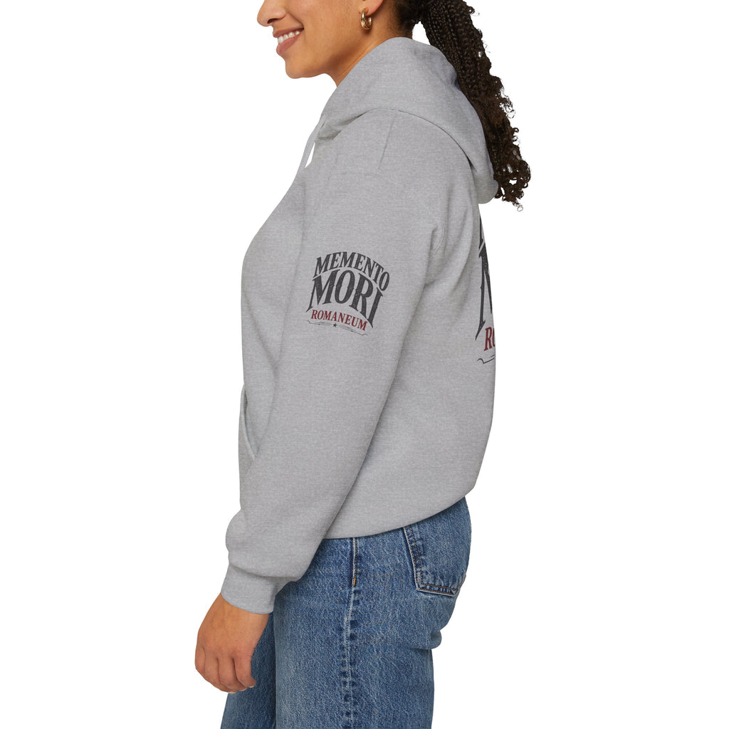Memento Mori Hoodie — Romaneum Skull Graphic Pullover