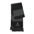 Striped Embroidered Spectator Scarf — Classic Navy & White Fan Scarf