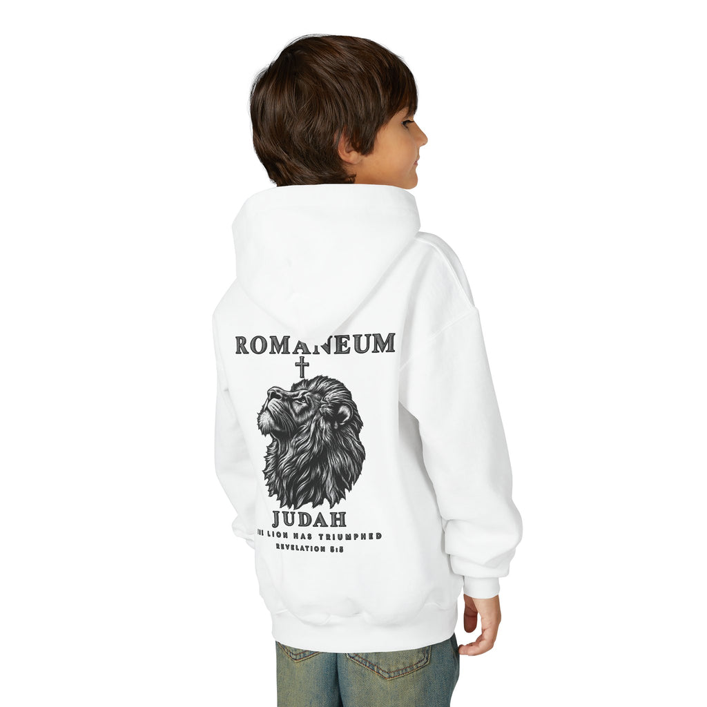 Romaneum Judah Lion Hoodie — Youth Graphic Sweatshirt