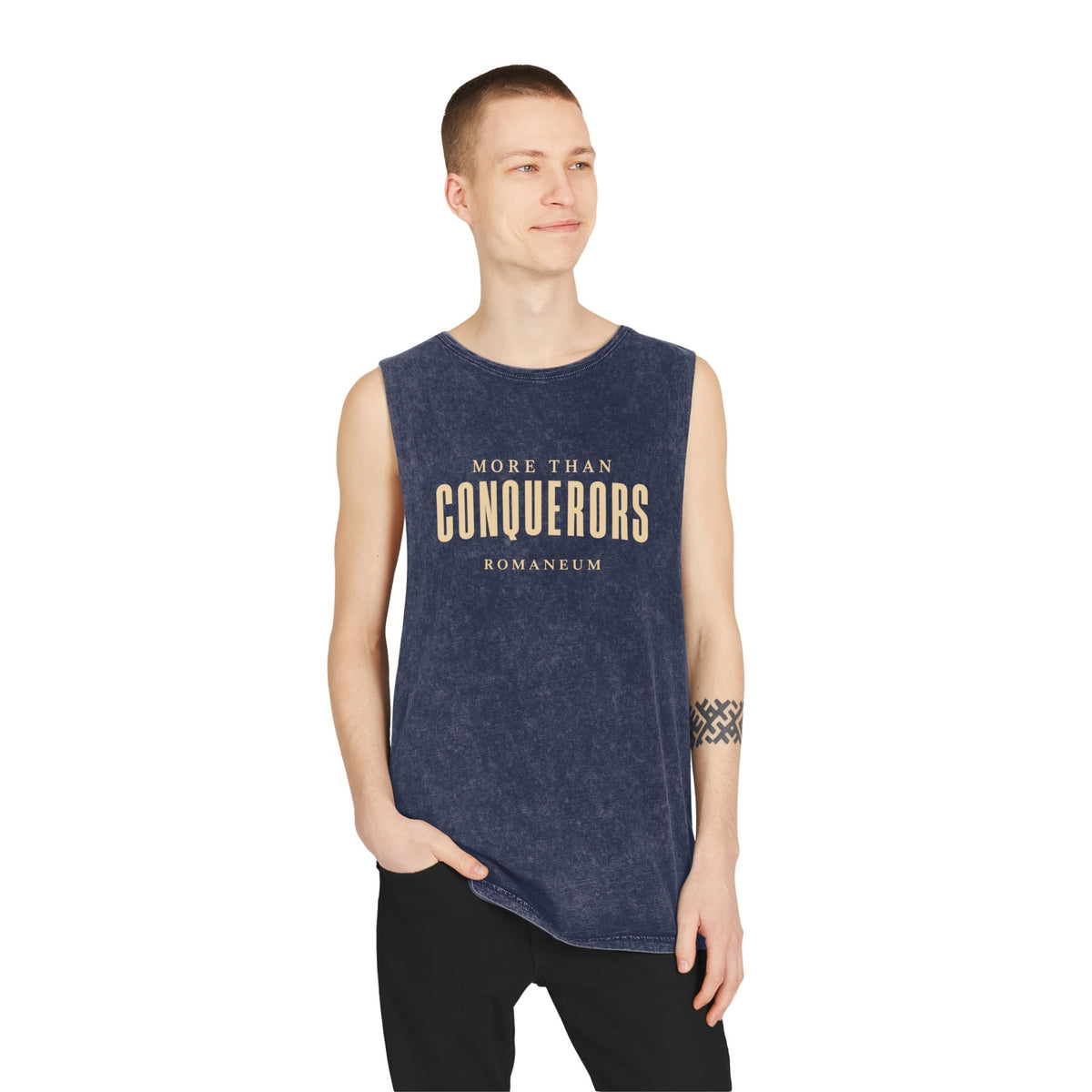 More Than Conquerors Stonewash Tank — ROMANEUM