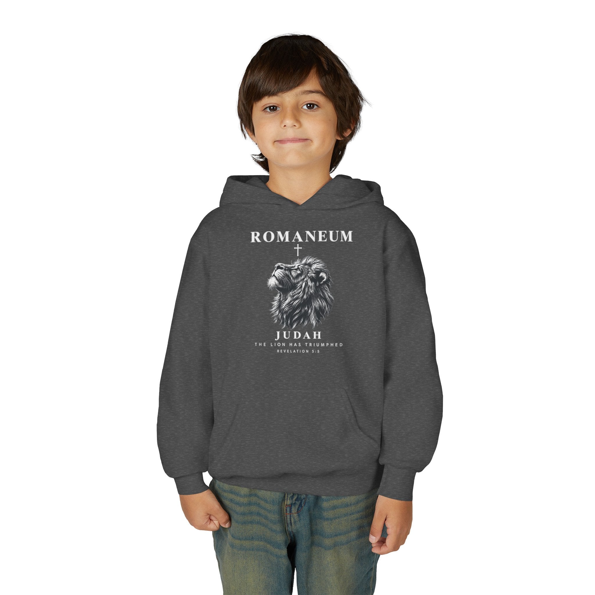 Romaneum Judah Lion Hoodie — Youth Graphic Sweatshirt