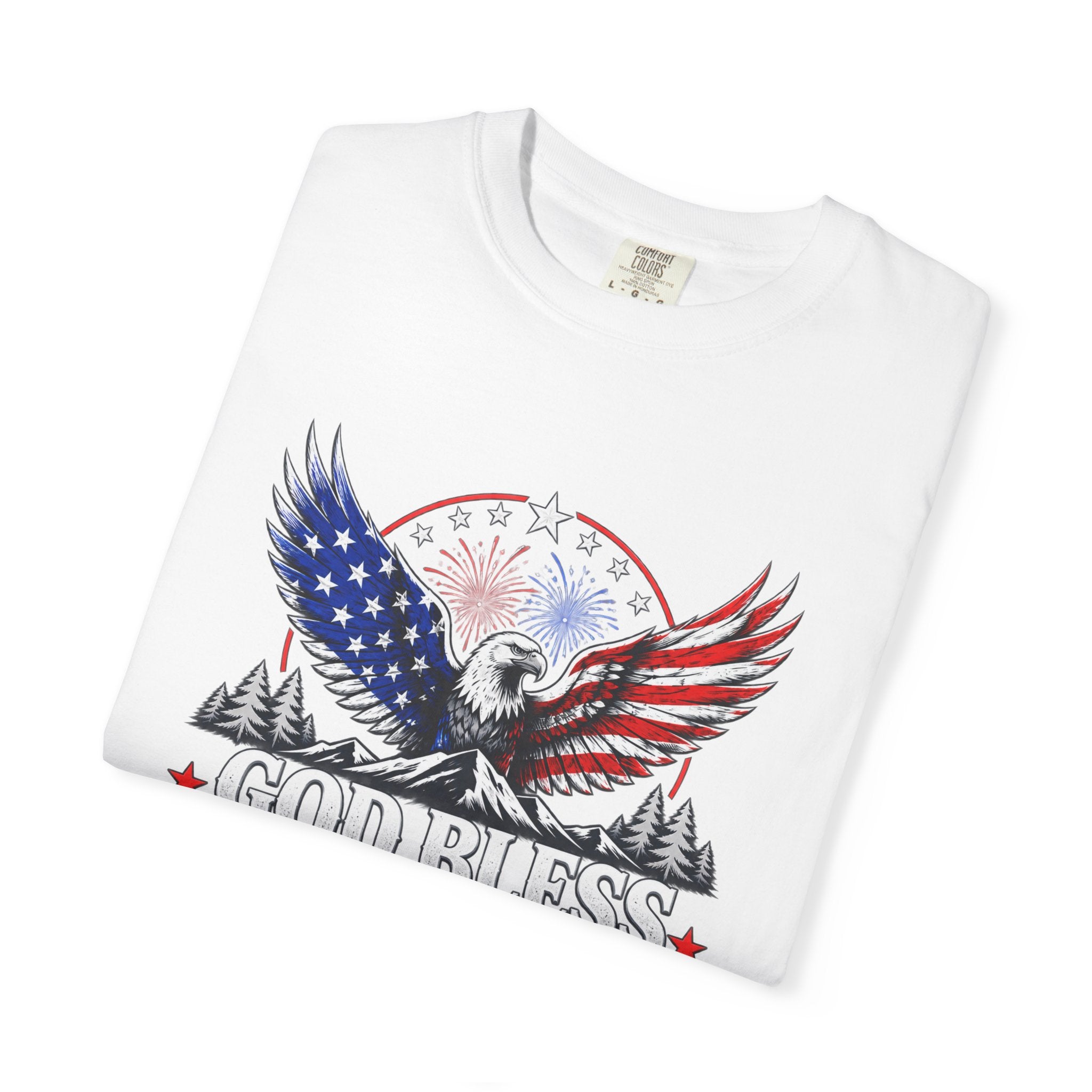 God Bless America Eagle T-Shirt — Patriotic USA Flag Graphic Tee