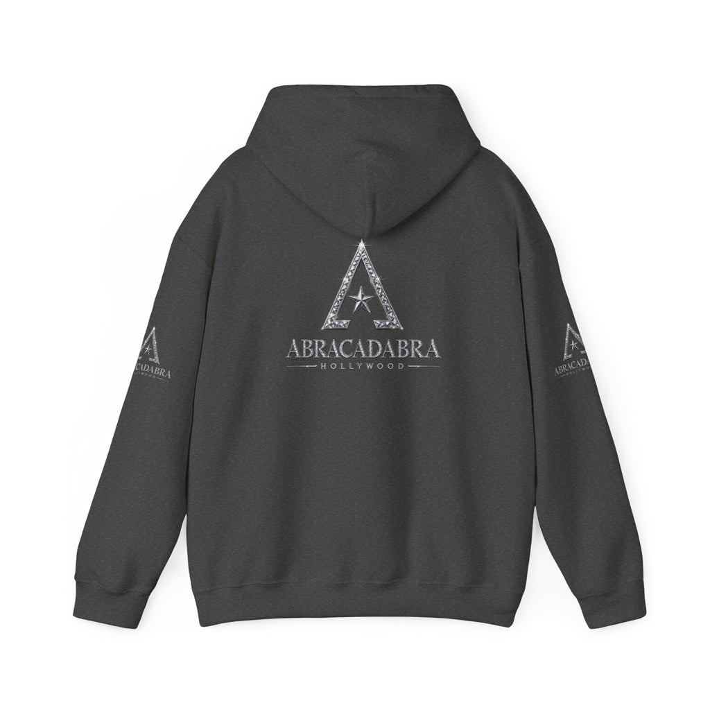 Abracadabra Triangle Logo Hoodie — Mystical Graphic Pullover