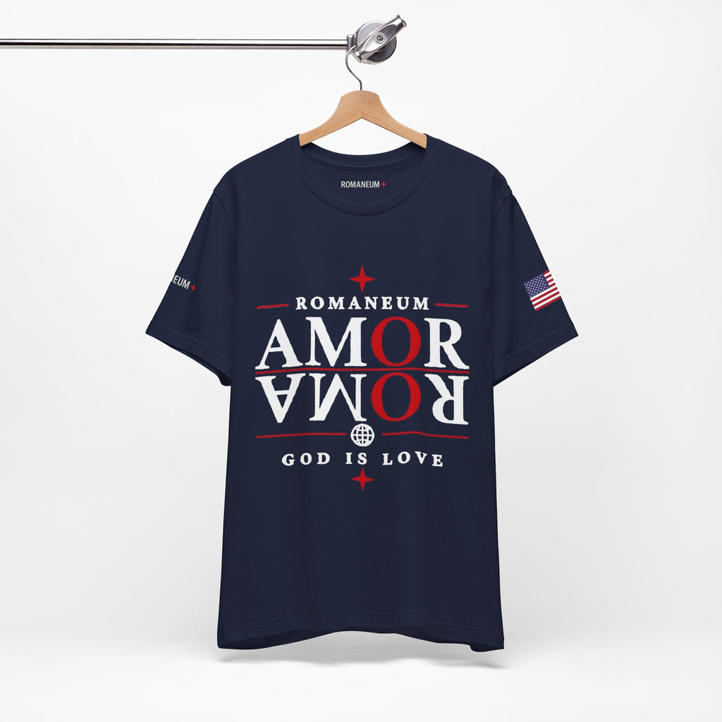 Romaneum 'AMOR/ROMA' God Is Love Graphic Tee