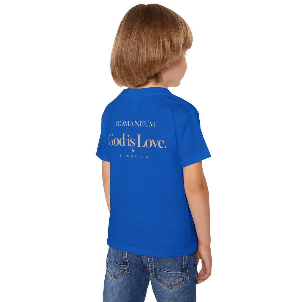 Toddler T-Shirt — "To Live Is Christ" Christian Scripture Tee (God Is Love)