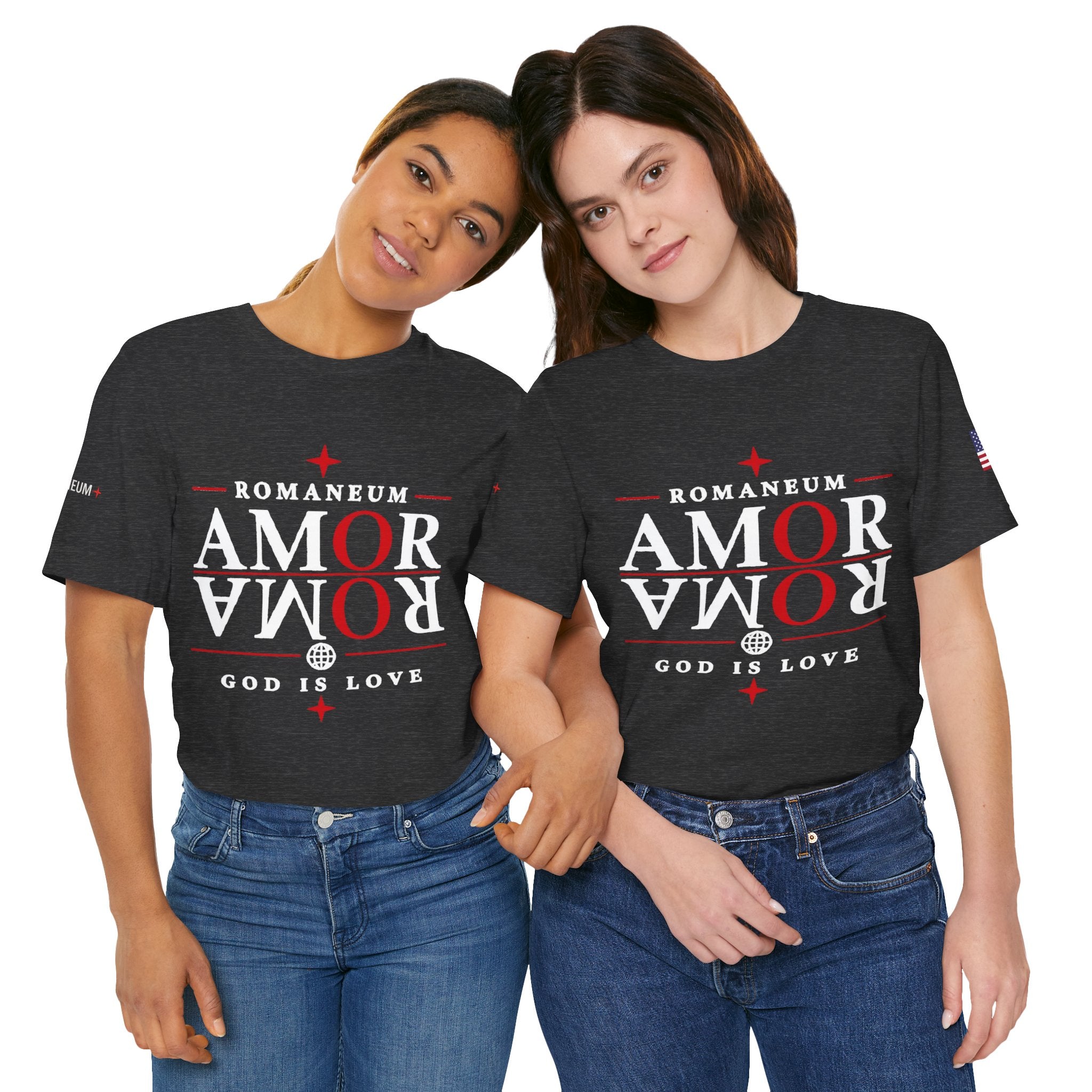 Romaneum 'AMOR/ROMA' God Is Love Graphic Tee