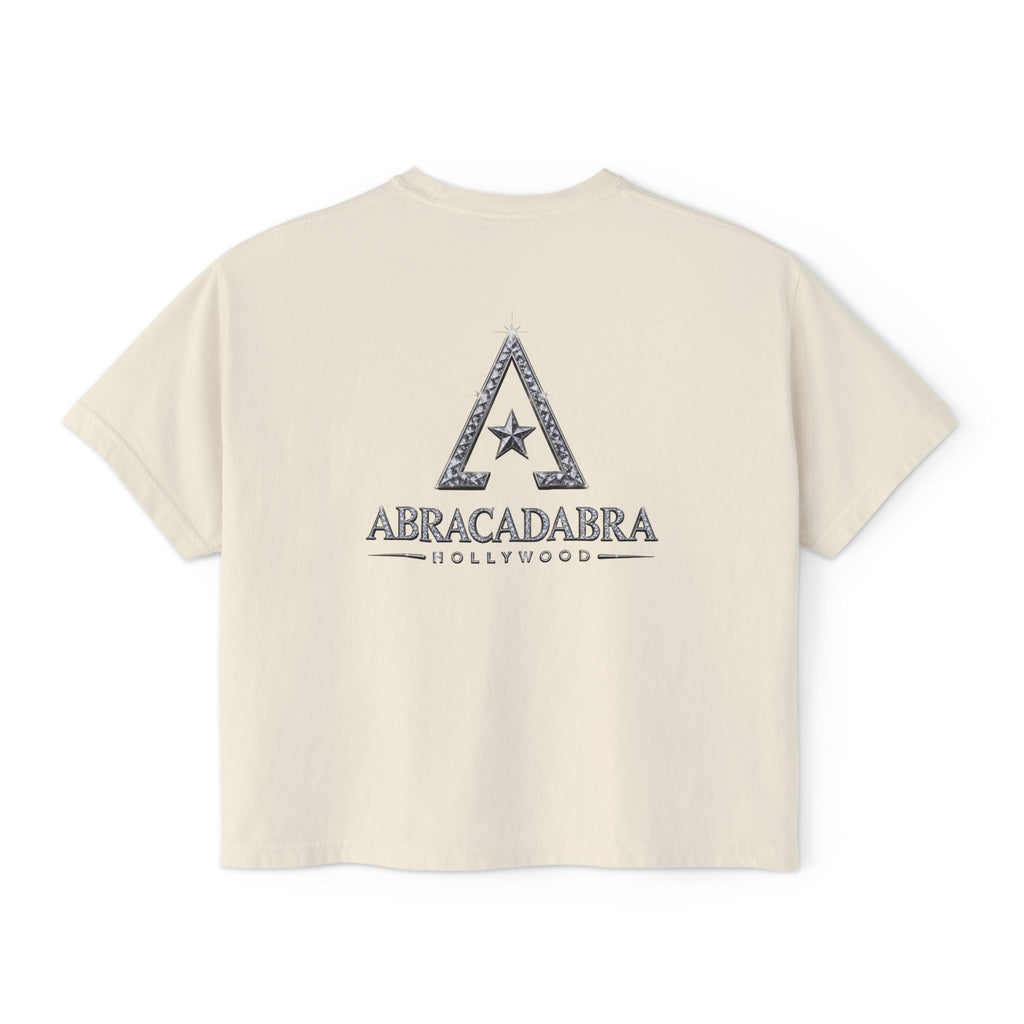 Abracadabra Hollywood Boxy Tee — Vintage Magic Star Graphic