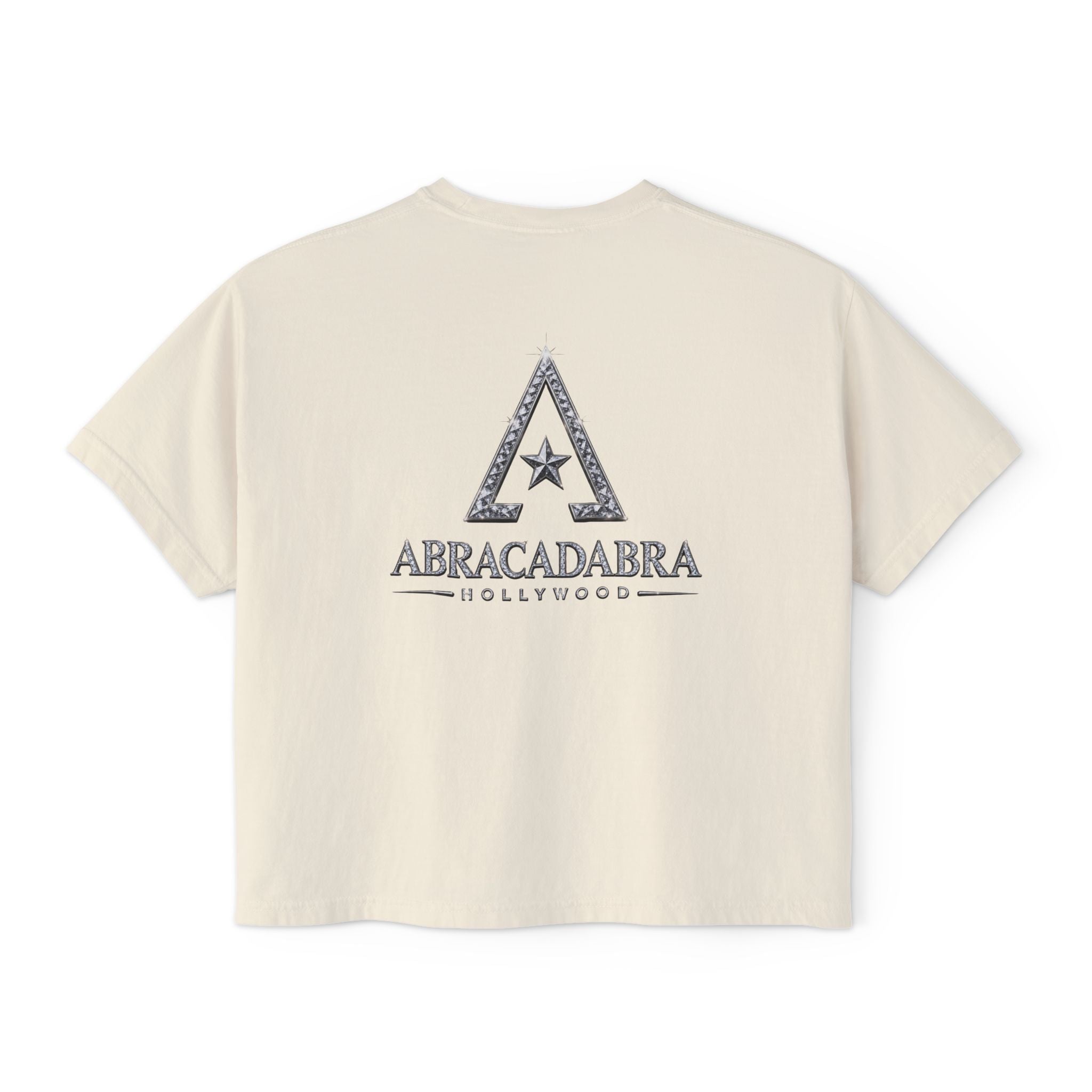 Abracadabra Hollywood Boxy Tee — Vintage Magic Star Graphic