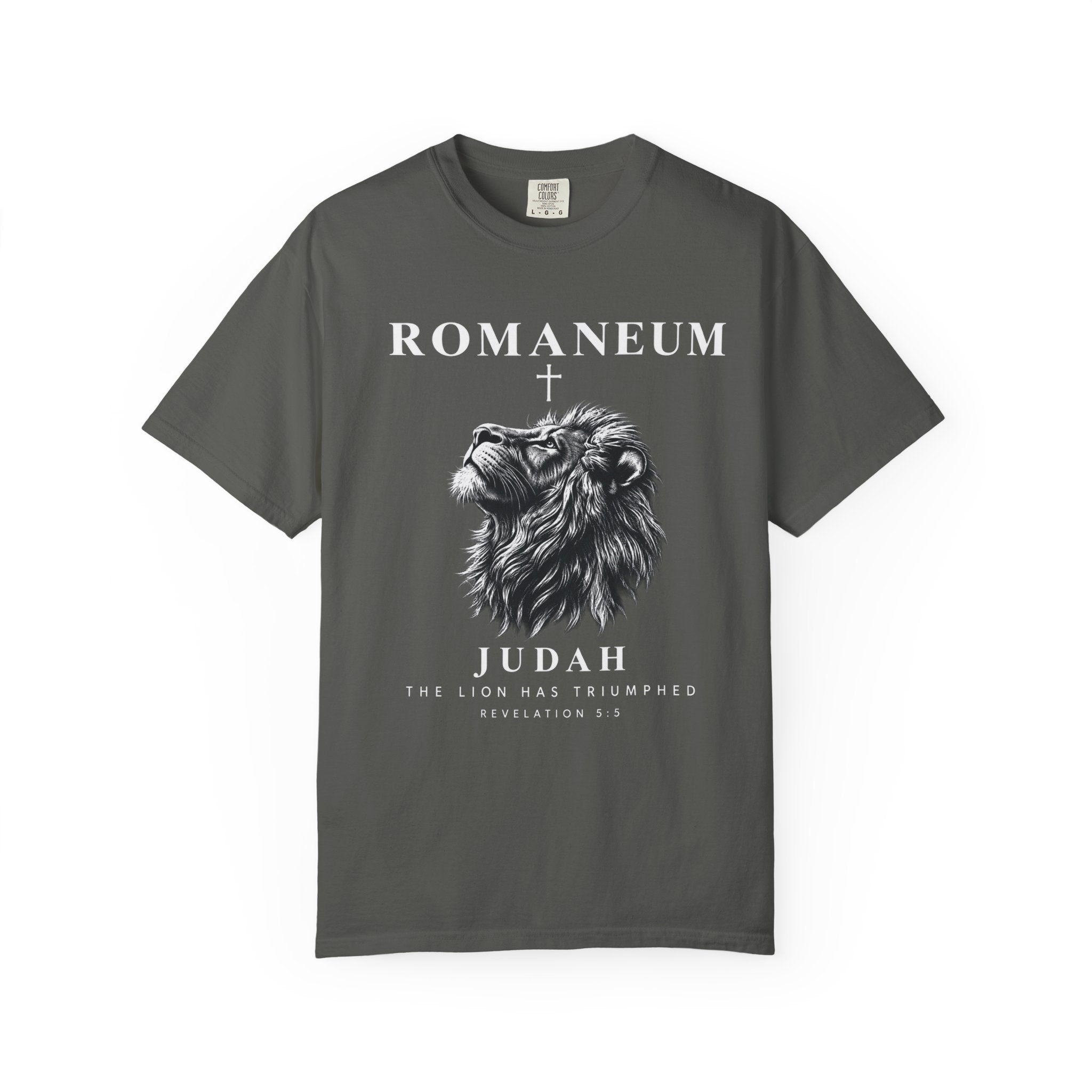 Romaneum Judah Lion T-Shirt — "The Lion Has Triumphed" Christian Tee
