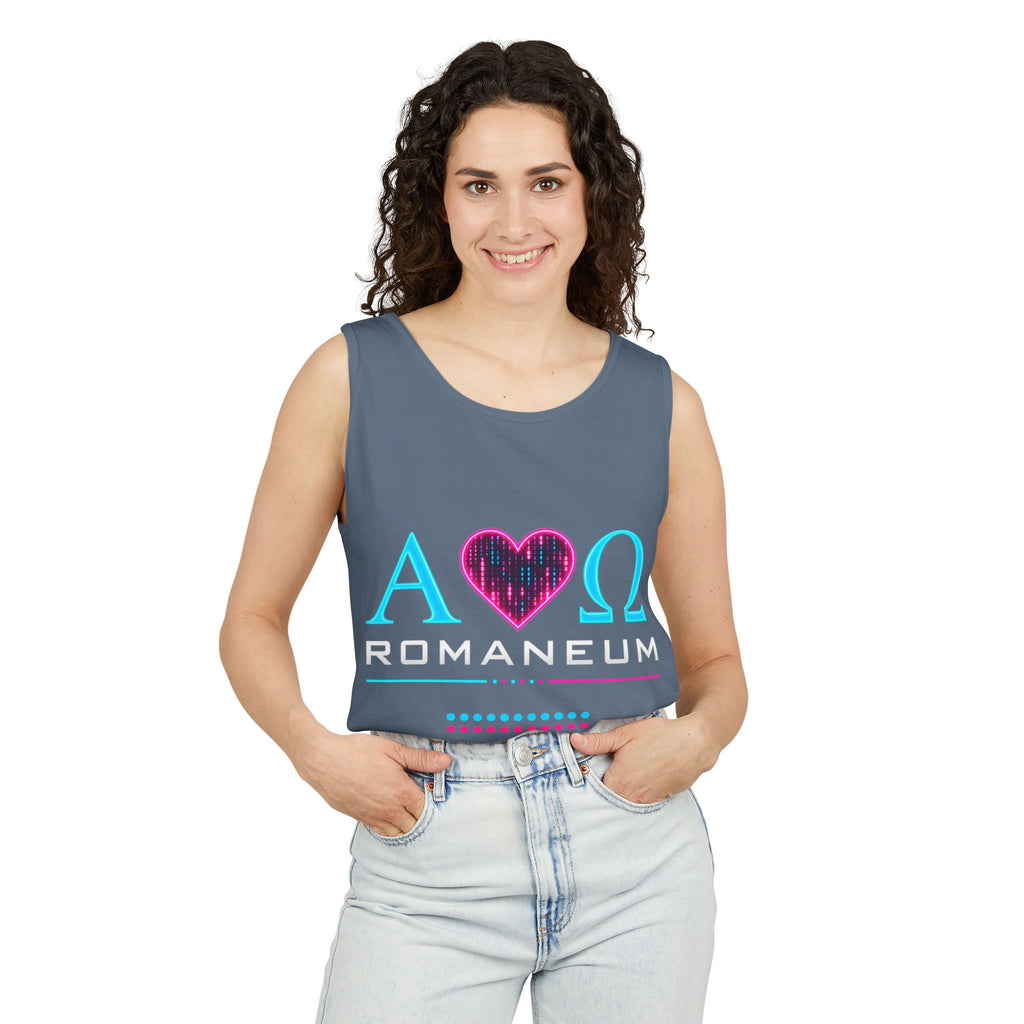 Christian Romanum Tank Top — Alpha Heart Omega "God Is Love" Scripture Tank