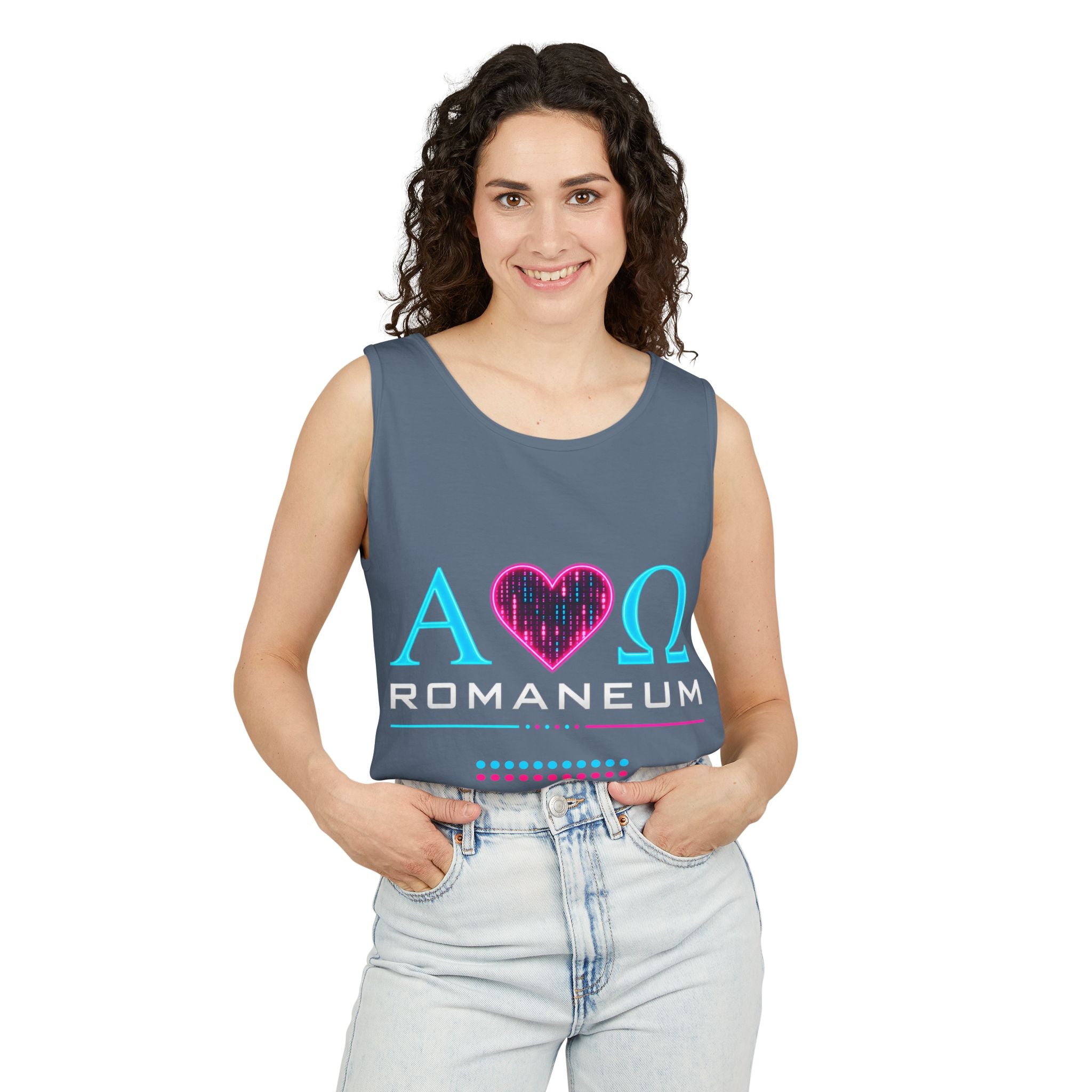 Christian Romanum Tank Top — Alpha Heart Omega "God Is Love" Scripture Tank