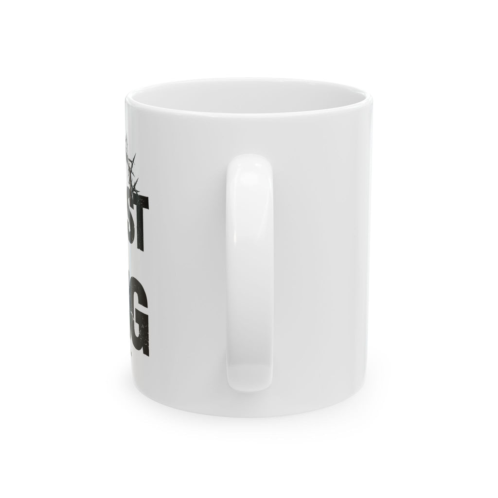 Chest King Ceramic Mug — Vintage Crown & Thorn Coffee Cup (11oz, 15oz)