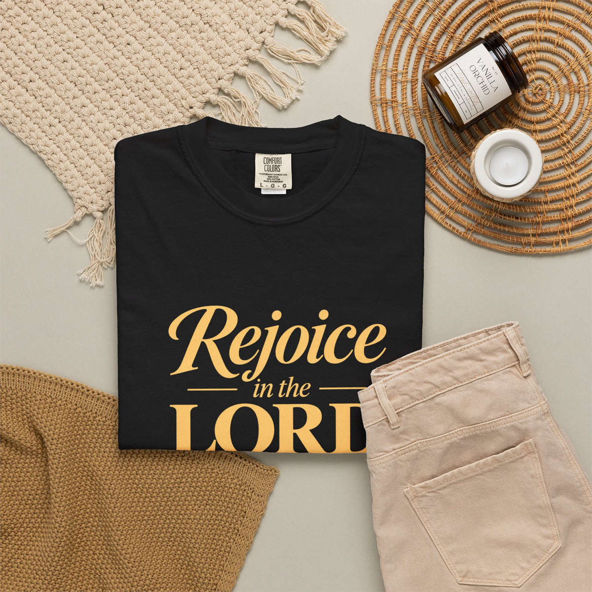 Rejoice in the Lord Always T-Shirt — Christian Faith Tee