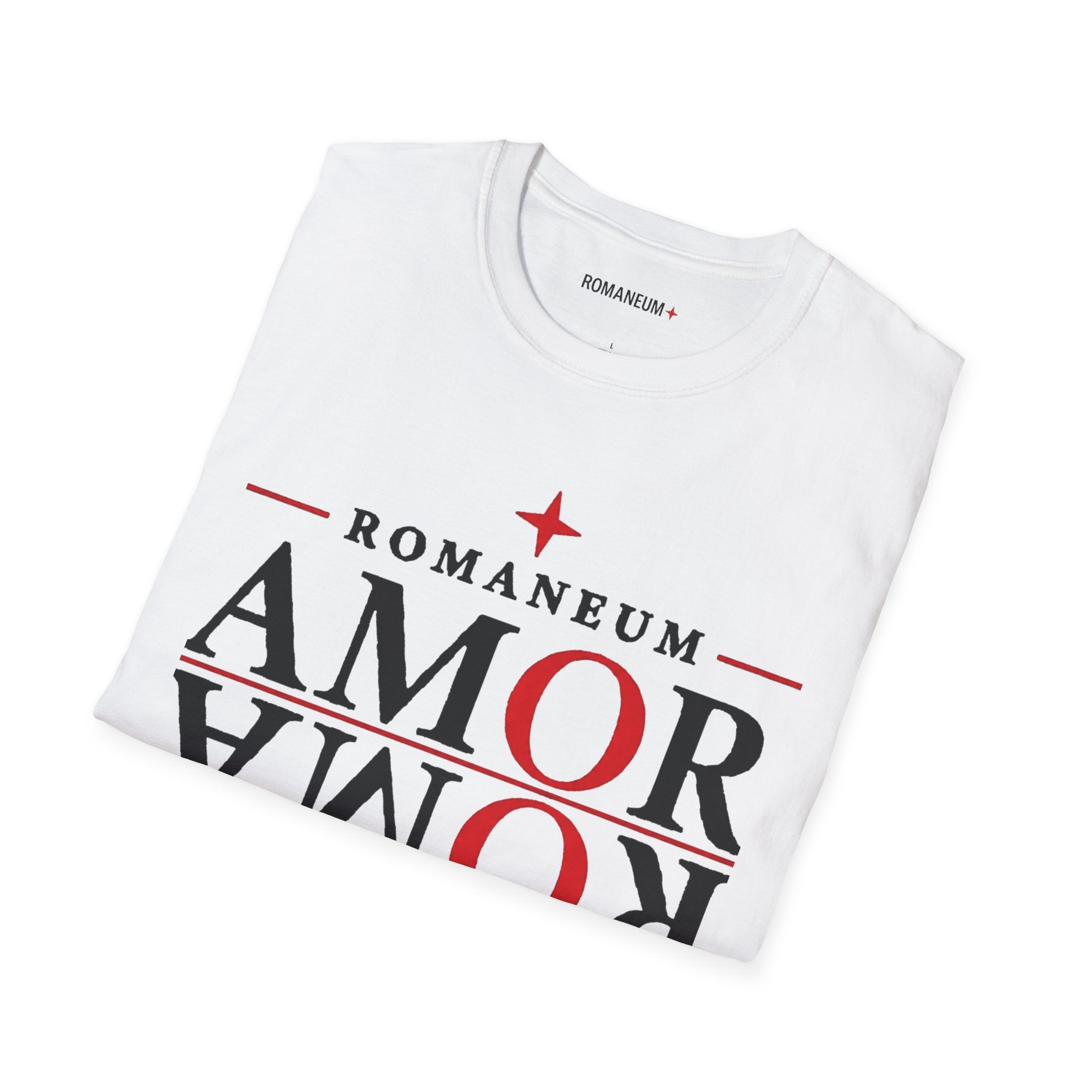 Amor/Roma 'ROMANEUM' Graphic T‑Shirt — 'AMOR' Reflection Design (God Is Love)
