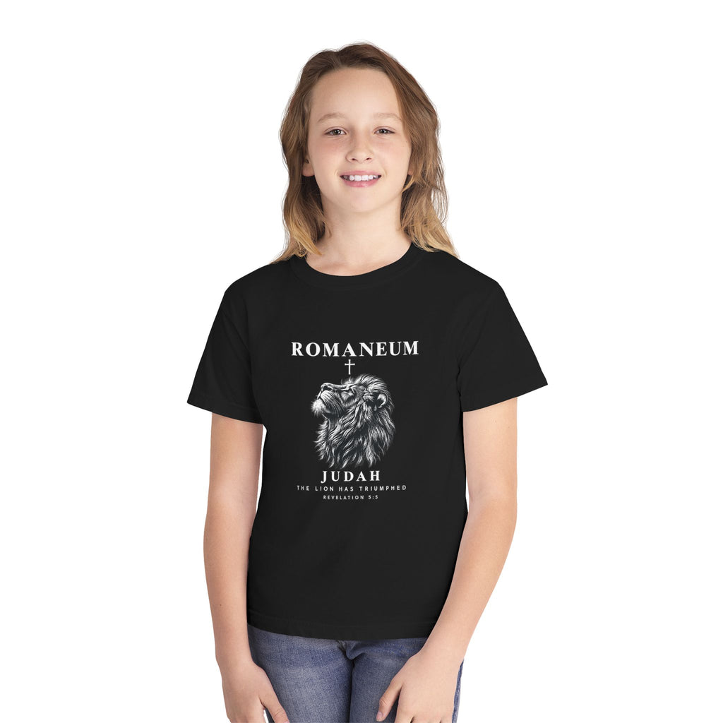 Youth Tee — "Romaneum Judah" Lion Graphic Shirt