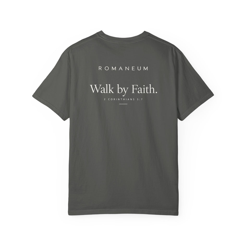 Walk by Faith T-Shirt — Romanum Inspirational Faith Tee