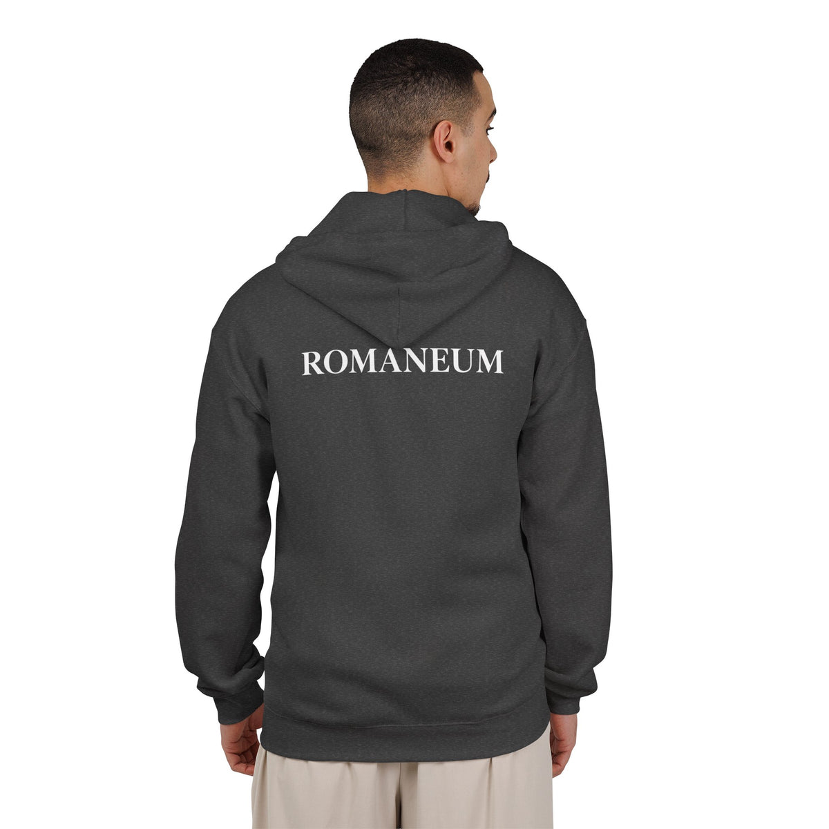 Think like God Zip Hoodie — ROMANEUM Graphic Full-Zip Hooded Sweatshirt