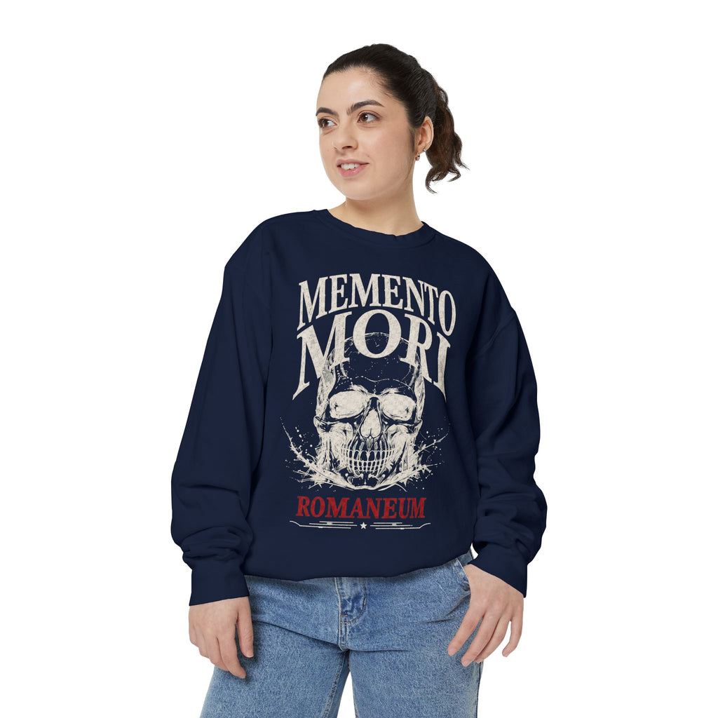 Memento Mori Sweatshirt — Gothic Skull Romaneum Crewneck