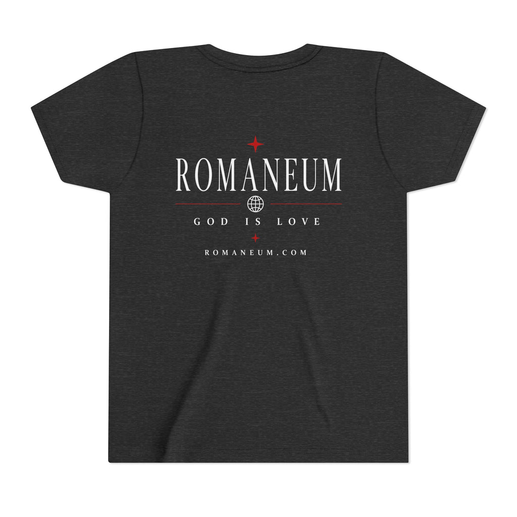 Youth Tee — ROMANEUM “AMOR / ROMA” God Is Love Graphic