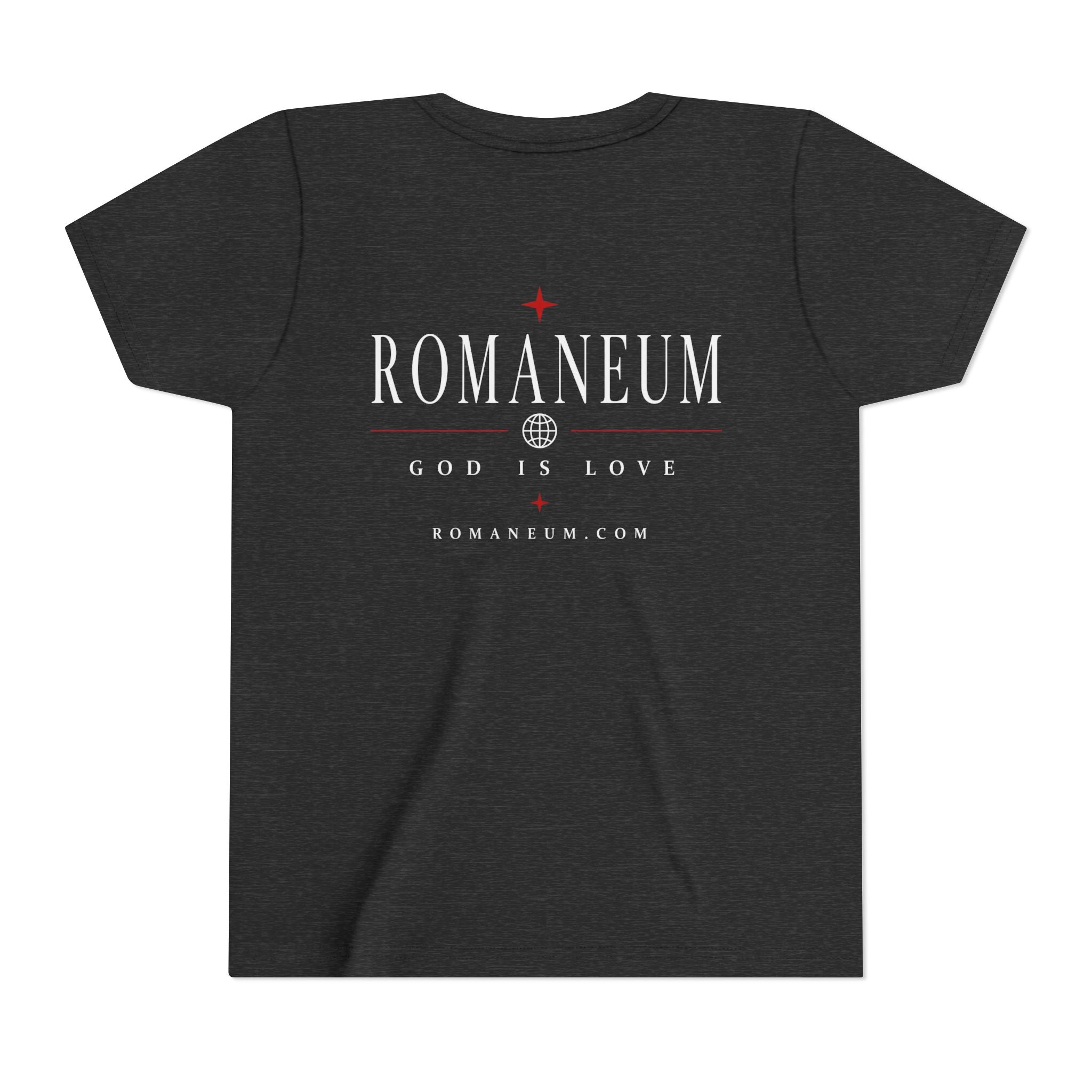 Youth Tee — ROMANEUM “AMOR / ROMA” God Is Love Graphic